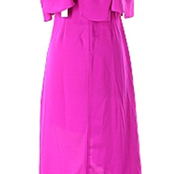 ADELYN RAE PINK NANCI STRAPPY ASYMMETRICAL CREPE DRESS - Picture 5 of 9
